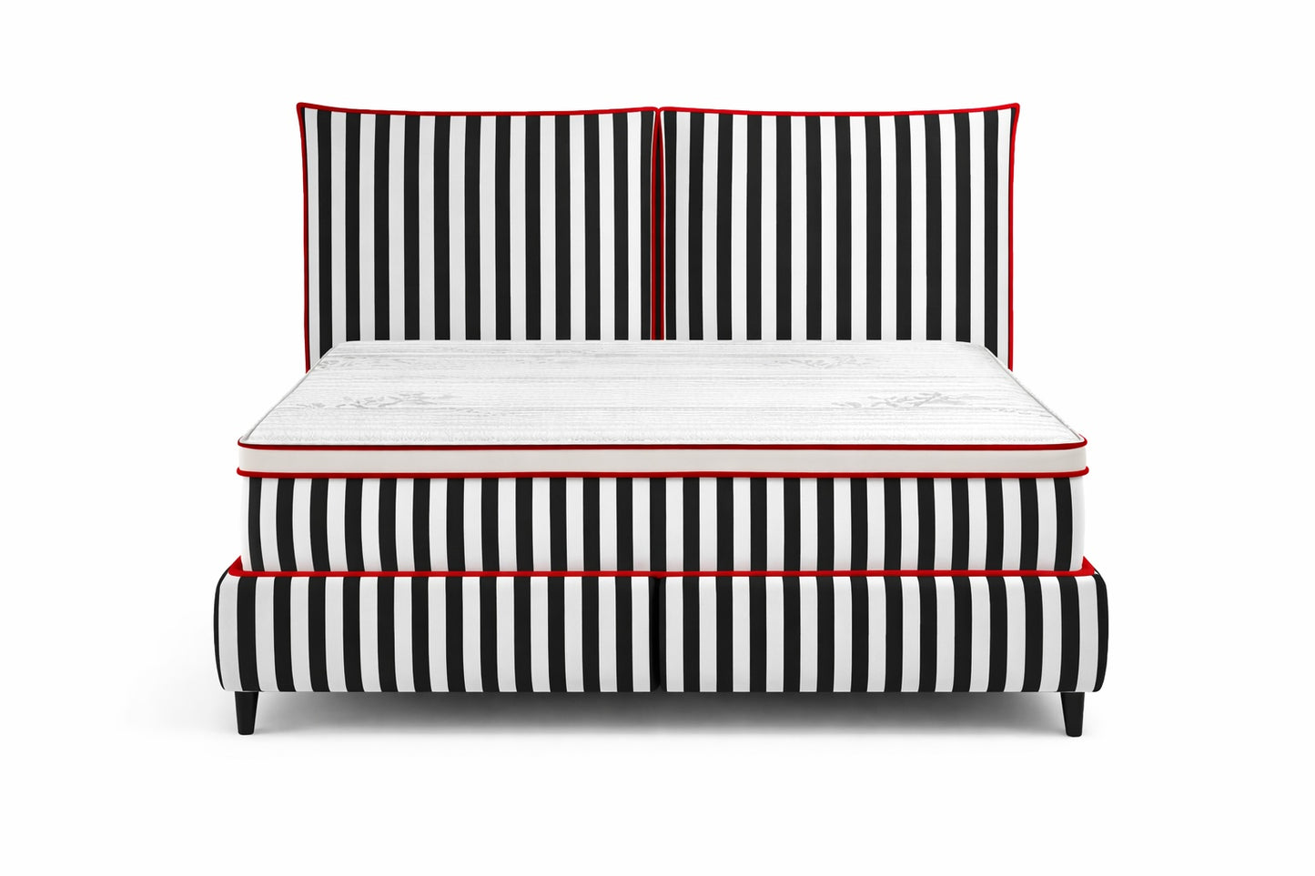 Bett gestreifte - Hotelbett - Designerbett