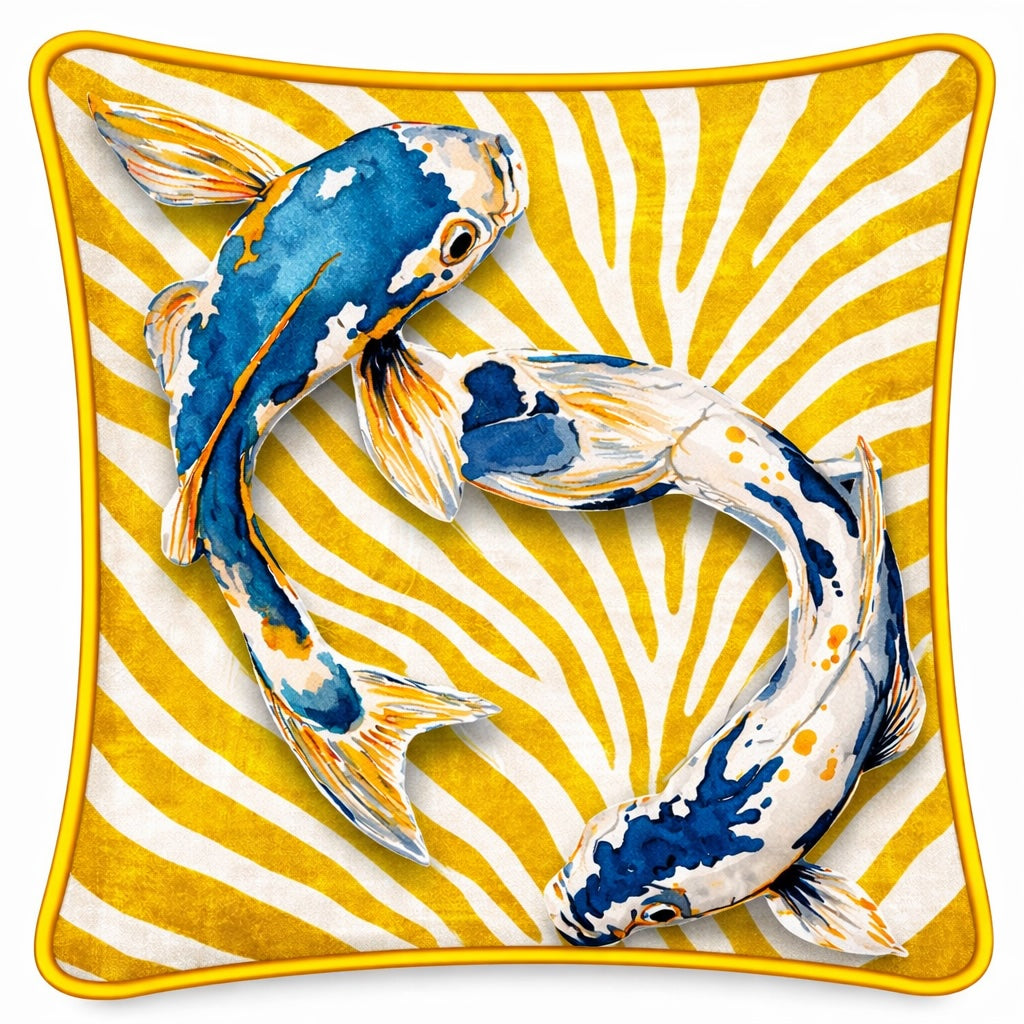 Dekokissen Koi Zebra - 45 x 45 cm Deko Hotel